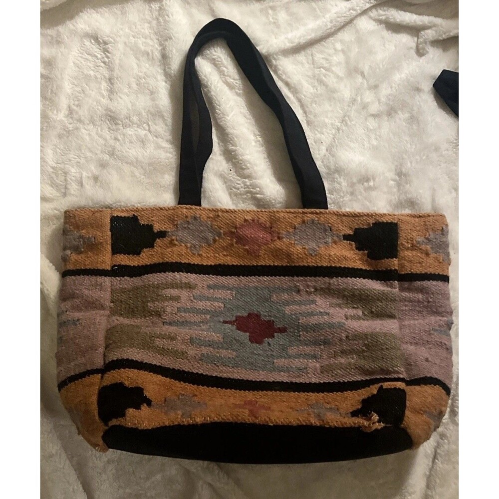 Amuse Society Permanent Vacation Zippered Tote Boho Woven Textured Bag